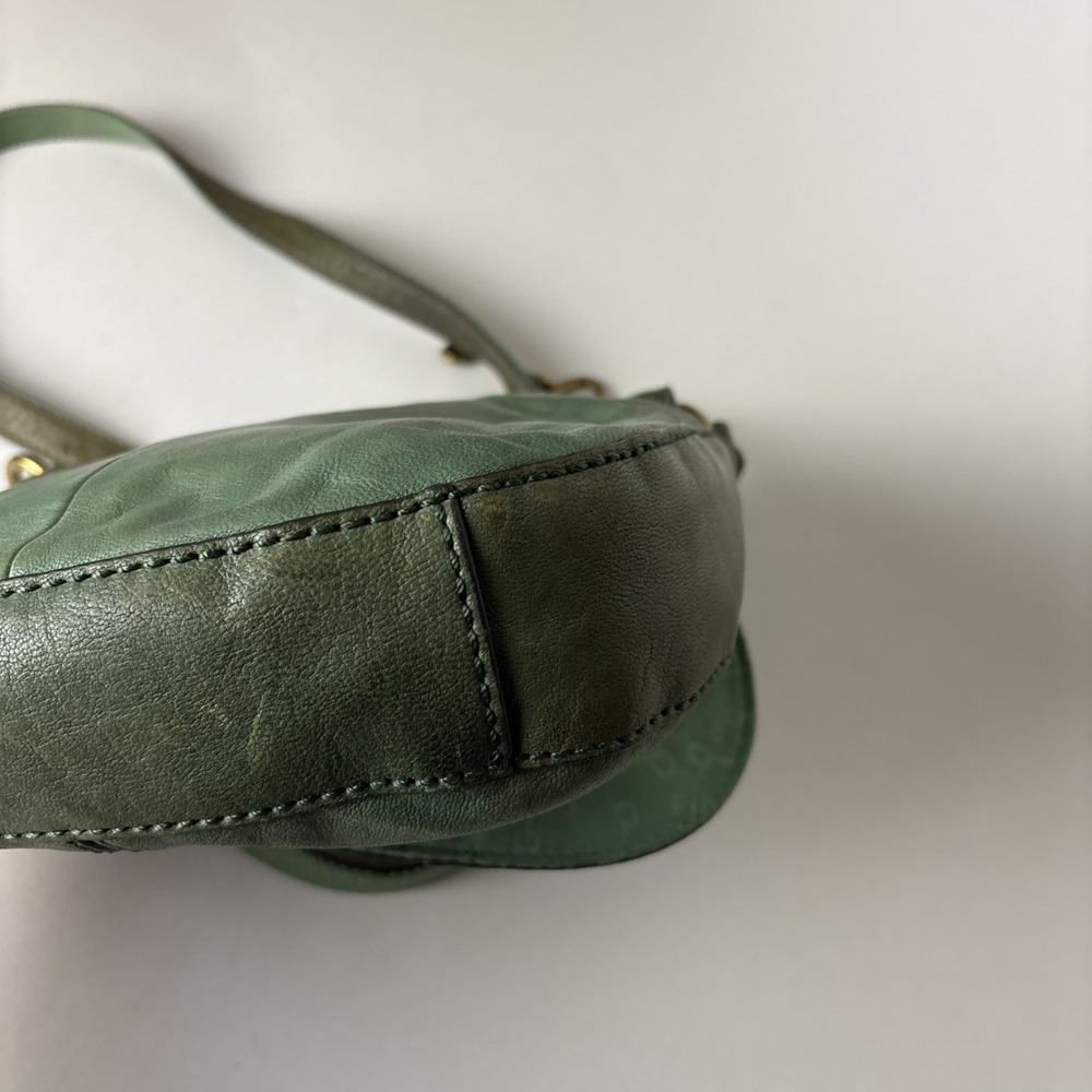 Vintage FOSSIL Y2K Crossbody Strap Leather Turn Lock Flap Bag Purse Handbag - Picture 12 of 16